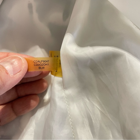 Calvin Klein Black White Abstract Print Fit & Flare Dress Sleeveless Collared - Picture 11 of 14